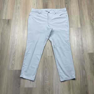 Lululemon ABC 5 Pocket Pants Mens 36 Gray Stretch Casual Golf Athletic